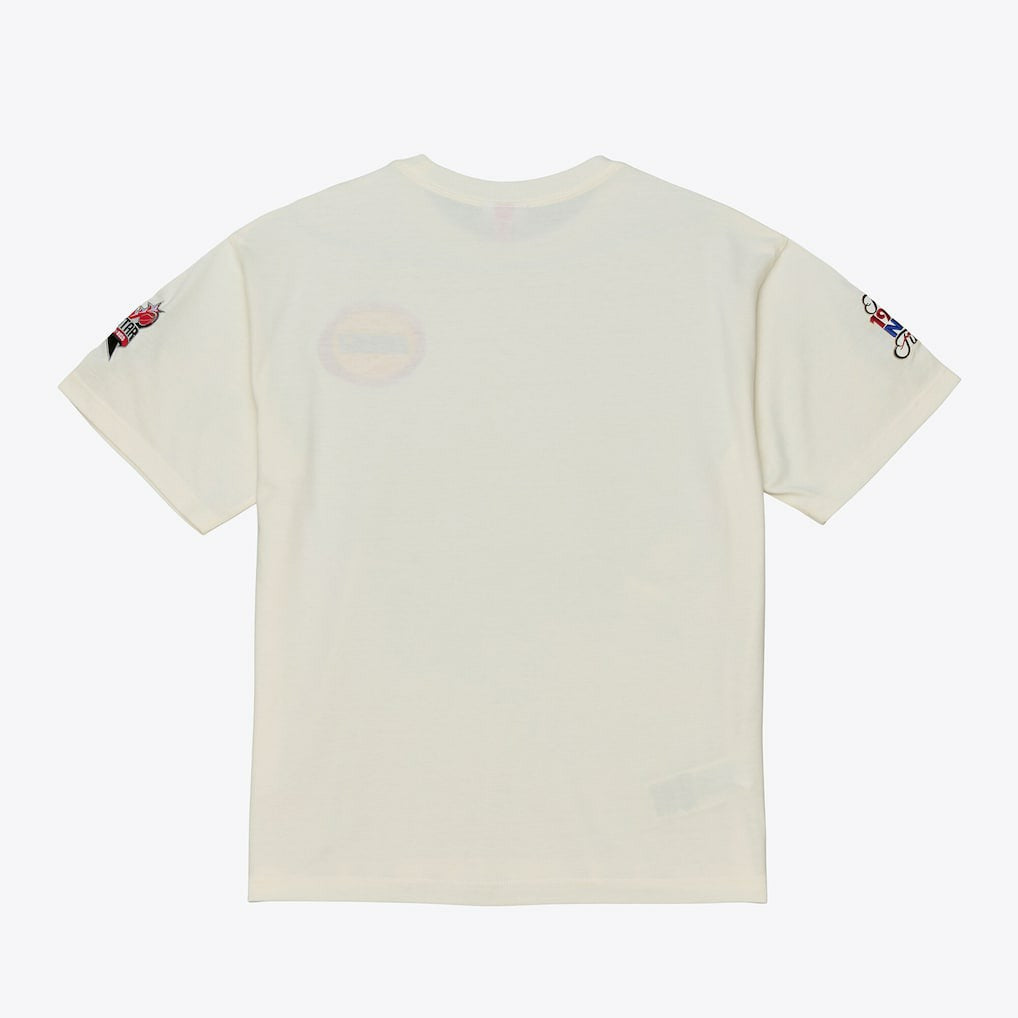 Cream Houston Rockets Hardwood Classics Chainstitch Premium T-Shirt | NBA