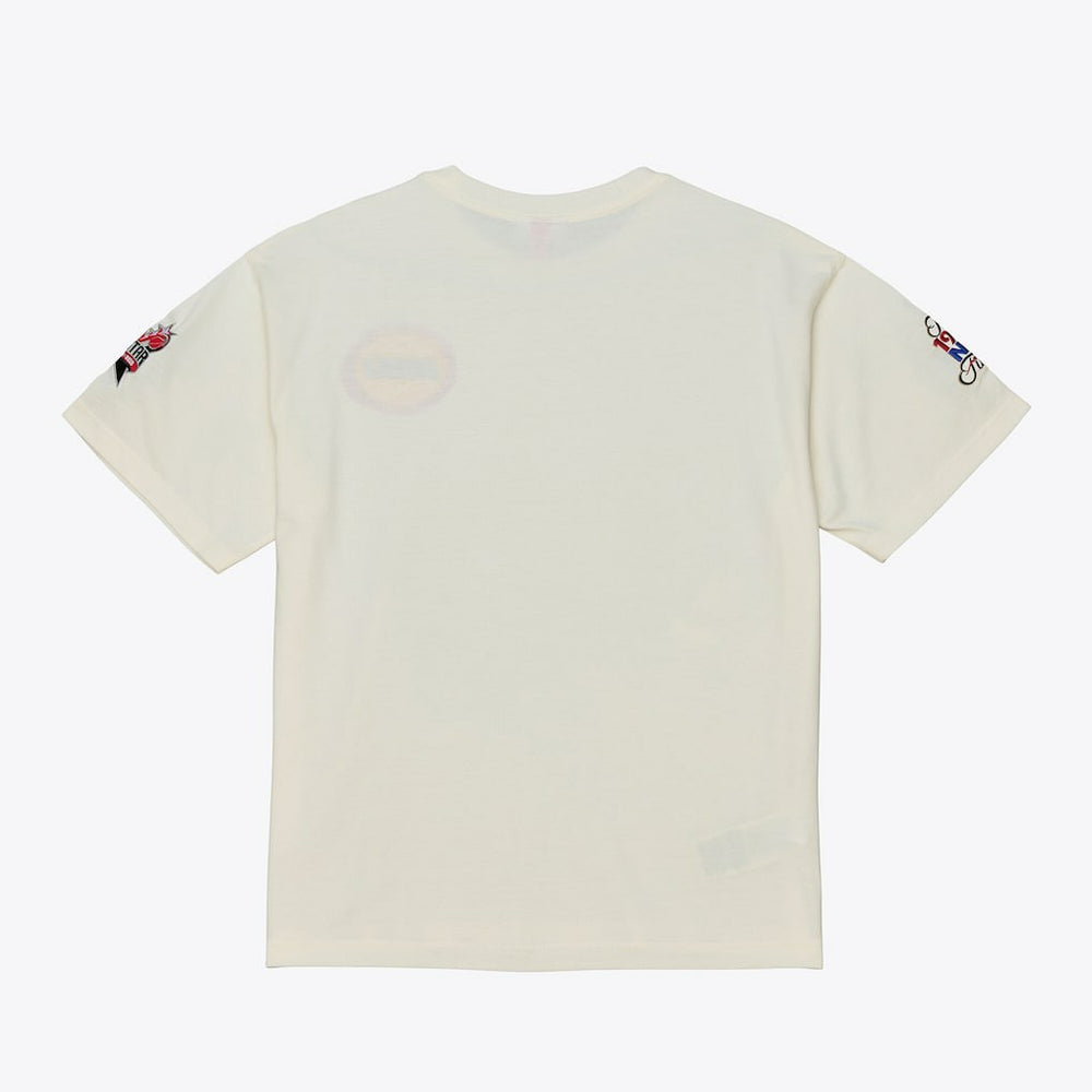 Cream Houston Rockets Hardwood Classics Chainstitch Premium T-Shirt | NBA