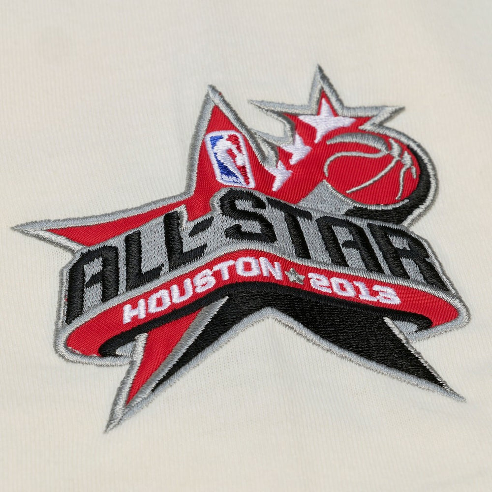 Cream Houston Rockets Hardwood Classics Chainstitch Premium T-Shirt | NBA