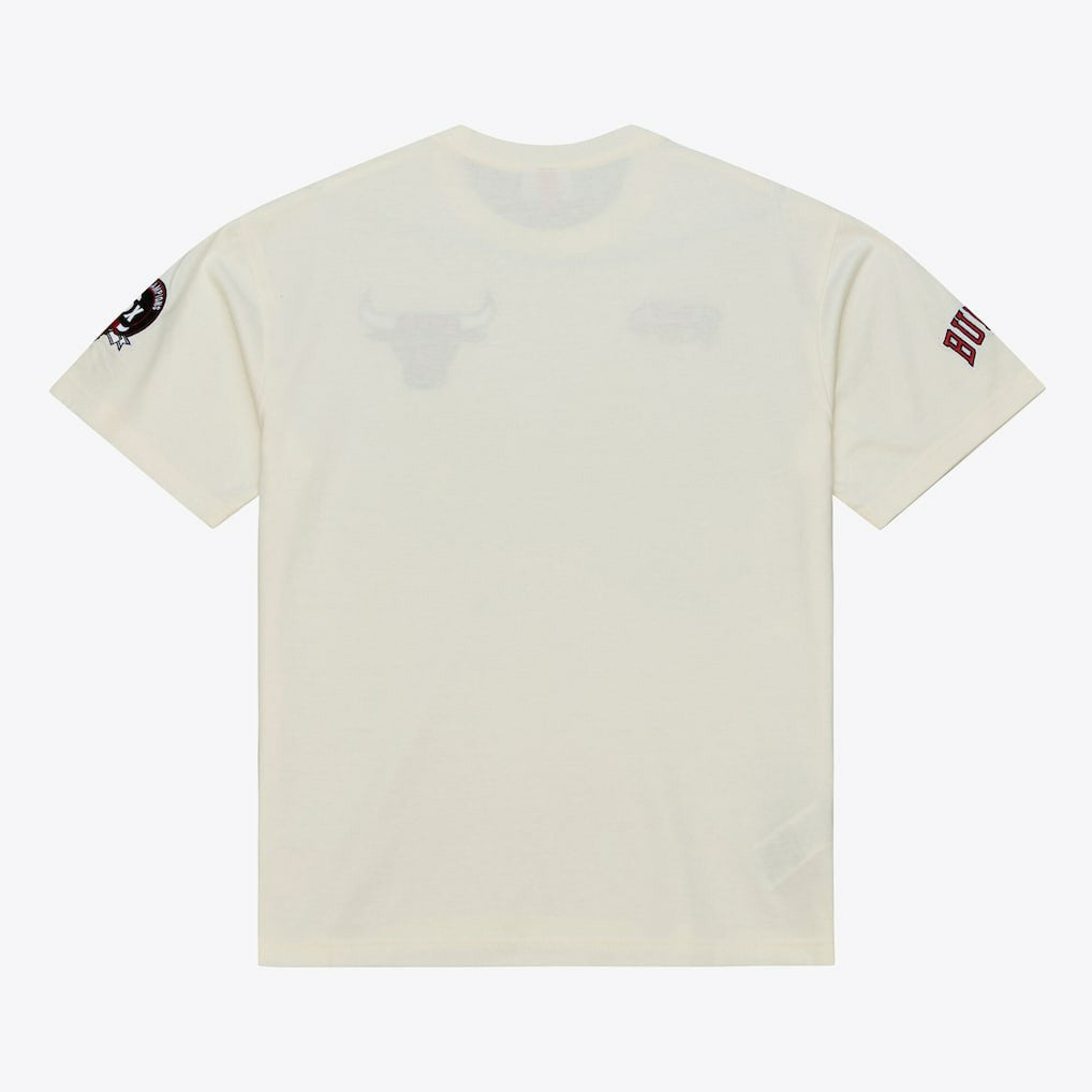 Cream Chicago Bulls Hardwood Classics Chainstitch Premium T-Shirt sale | NBA
