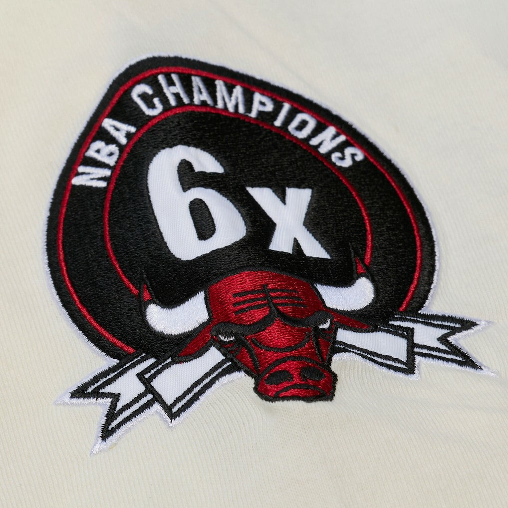 Cream Chicago Bulls Hardwood Classics Chainstitch Premium T-Shirt sale | NBA