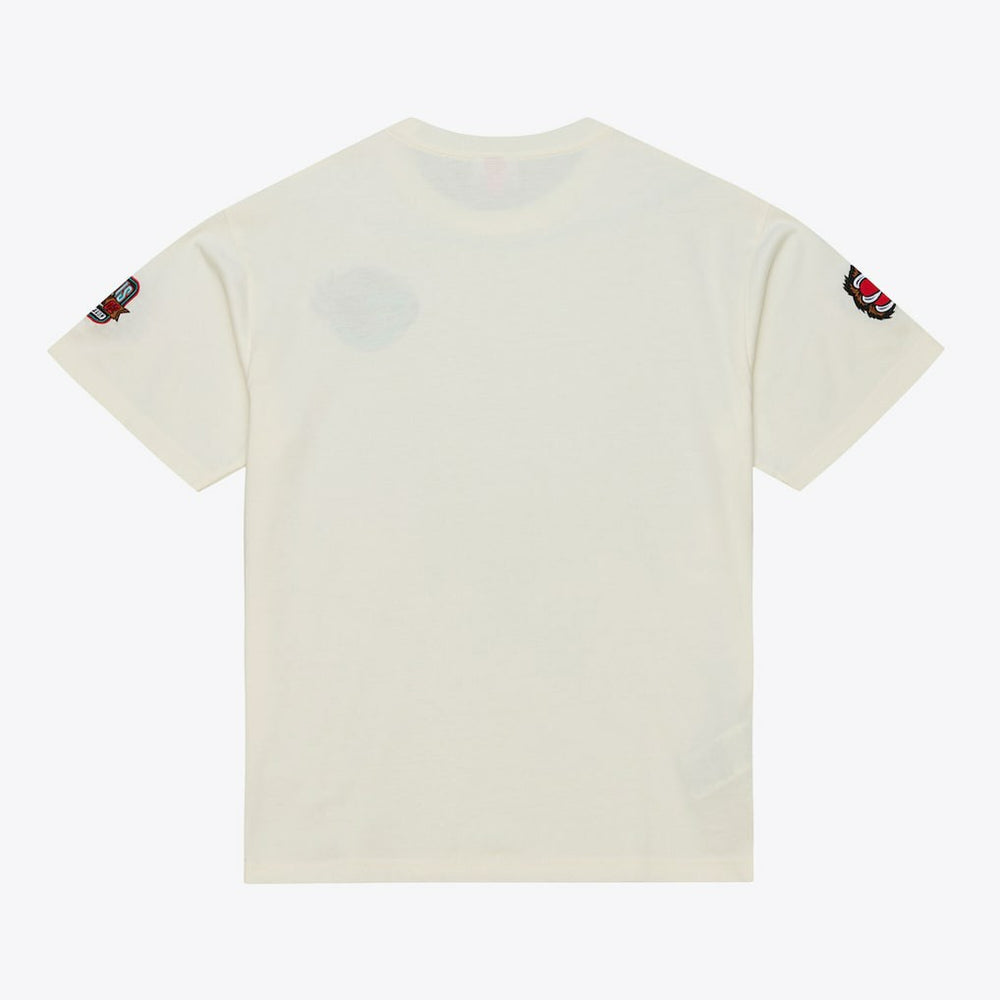 Cream Memphis Grizzlies Hardwood Classics Chainstitch Premium T-Shirt | NBA