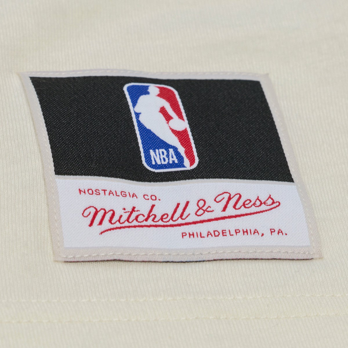 Cream Utah Jazz Hardwood Classics Chainstitch Premium T-Shirt | NBA