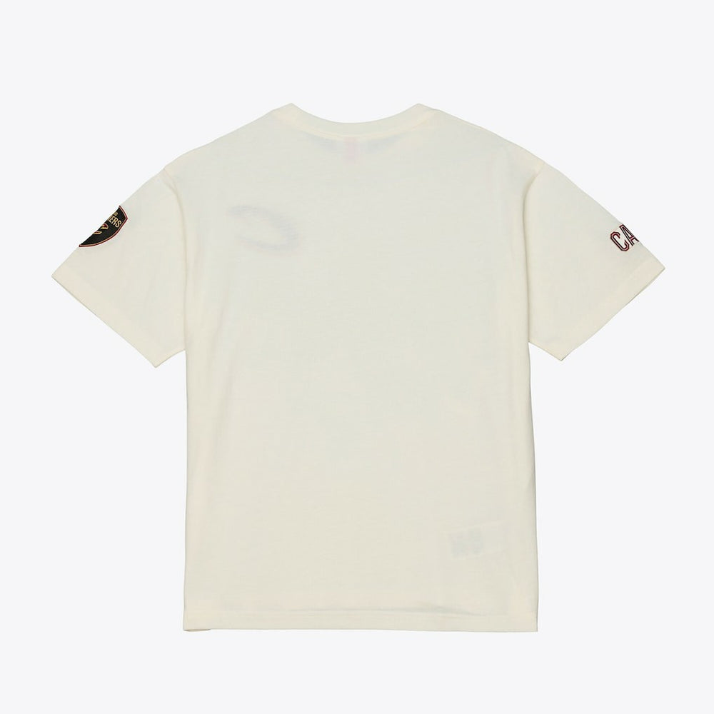 Cream Cleveland Cavaliers Hardwood Classics Chainstitch Premium T-Shirt sale | NBA