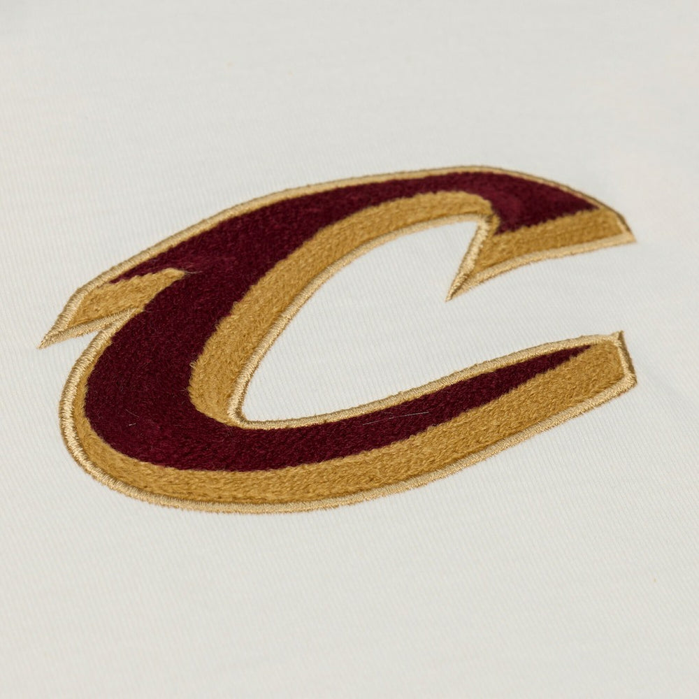 Cream Cleveland Cavaliers Hardwood Classics Chainstitch Premium T-Shirt sale | NBA