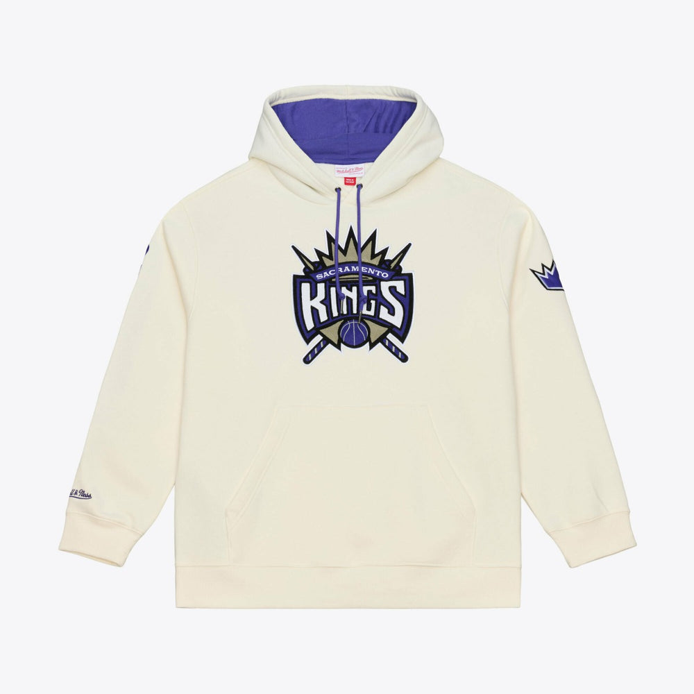 Cream Sacramento Kings Hardwood Classics Chainstitch Premium Fleece Hoodie | NBA