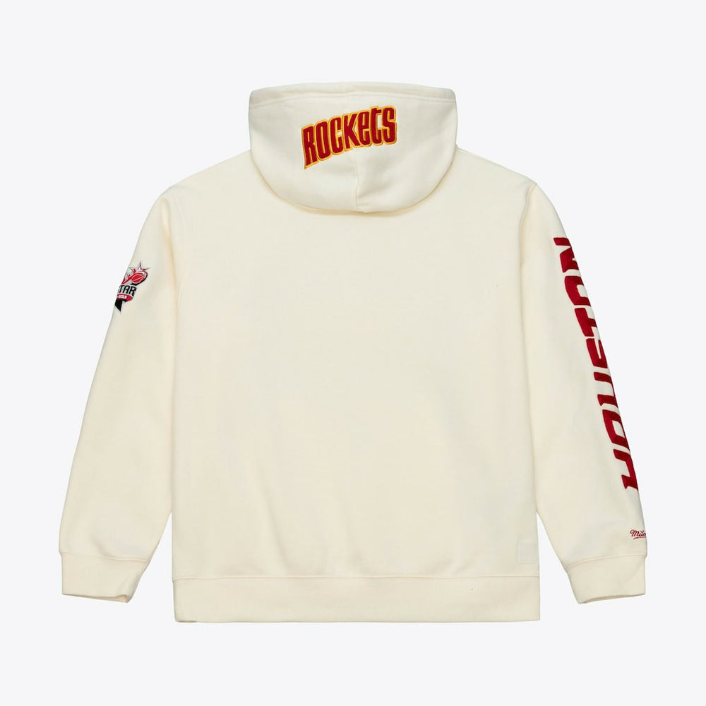 Cream Houston Rockets Hardwood Classics Chainstitch Premium Fleece Hoodie | NBA