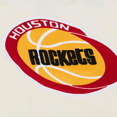 Cream Houston Rockets Hardwood Classics Chainstitch Premium Fleece Hoodie | NBA