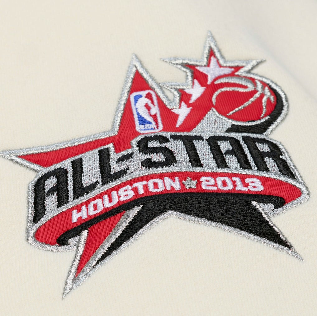 Cream Houston Rockets Hardwood Classics Chainstitch Premium Fleece Hoodie | NBA