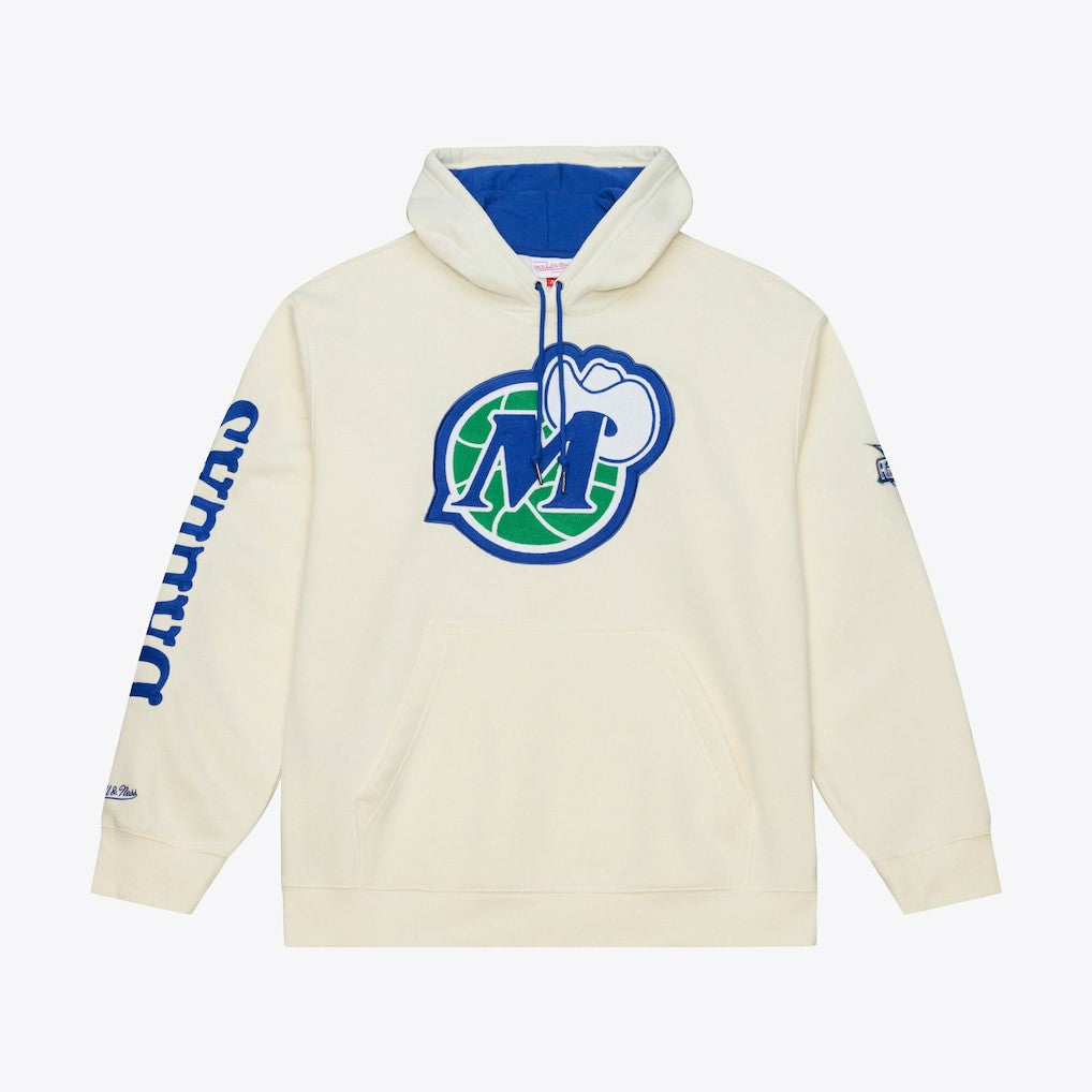 Cream Dallas Mavericks Hardwood Classics Chainstitch Premium Fleece Hoodie sale | NBA