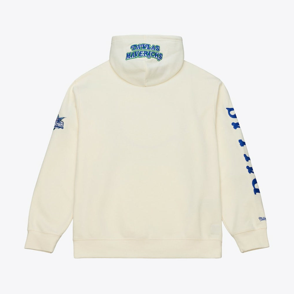 Cream Dallas Mavericks Hardwood Classics Chainstitch Premium Fleece Hoodie sale | NBA