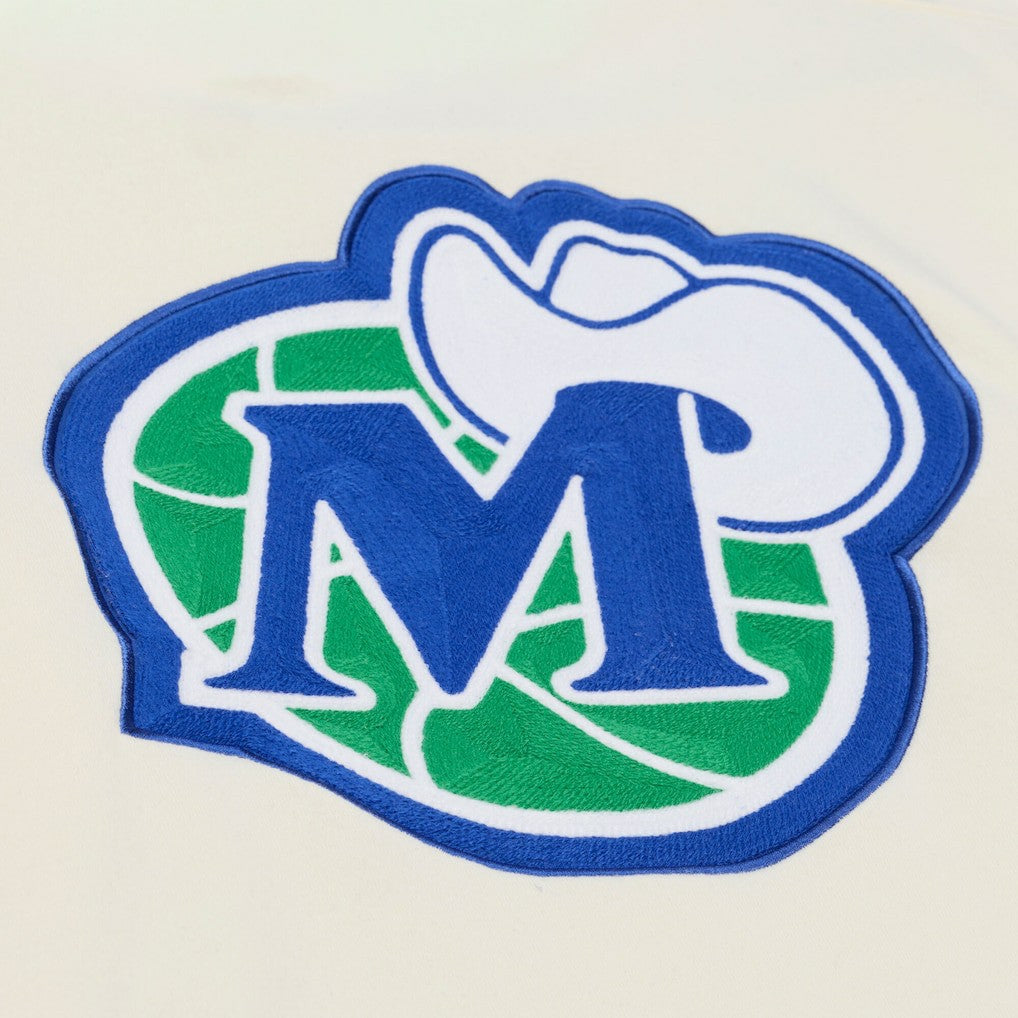 Cream Dallas Mavericks Hardwood Classics Chainstitch Premium Fleece Hoodie sale | NBA