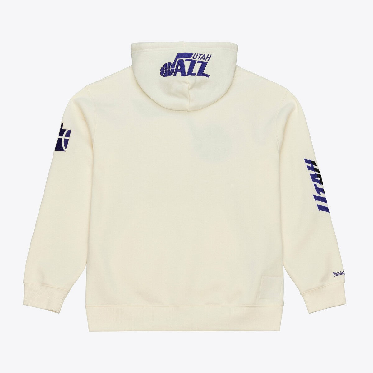 Cream Utah Jazz Hardwood Classics Chainstitch Premium Fleece Hoodie | NBA