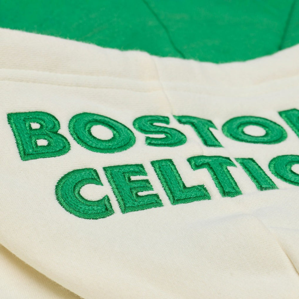 Cream Boston Celtics Hardwood Classics Chainstitch Premium Fleece Hoodie | NBA