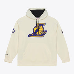 Cream Los Angeles Lakers Hardwood Classics Chainstitch Premium Fleece Hoodie | NBA