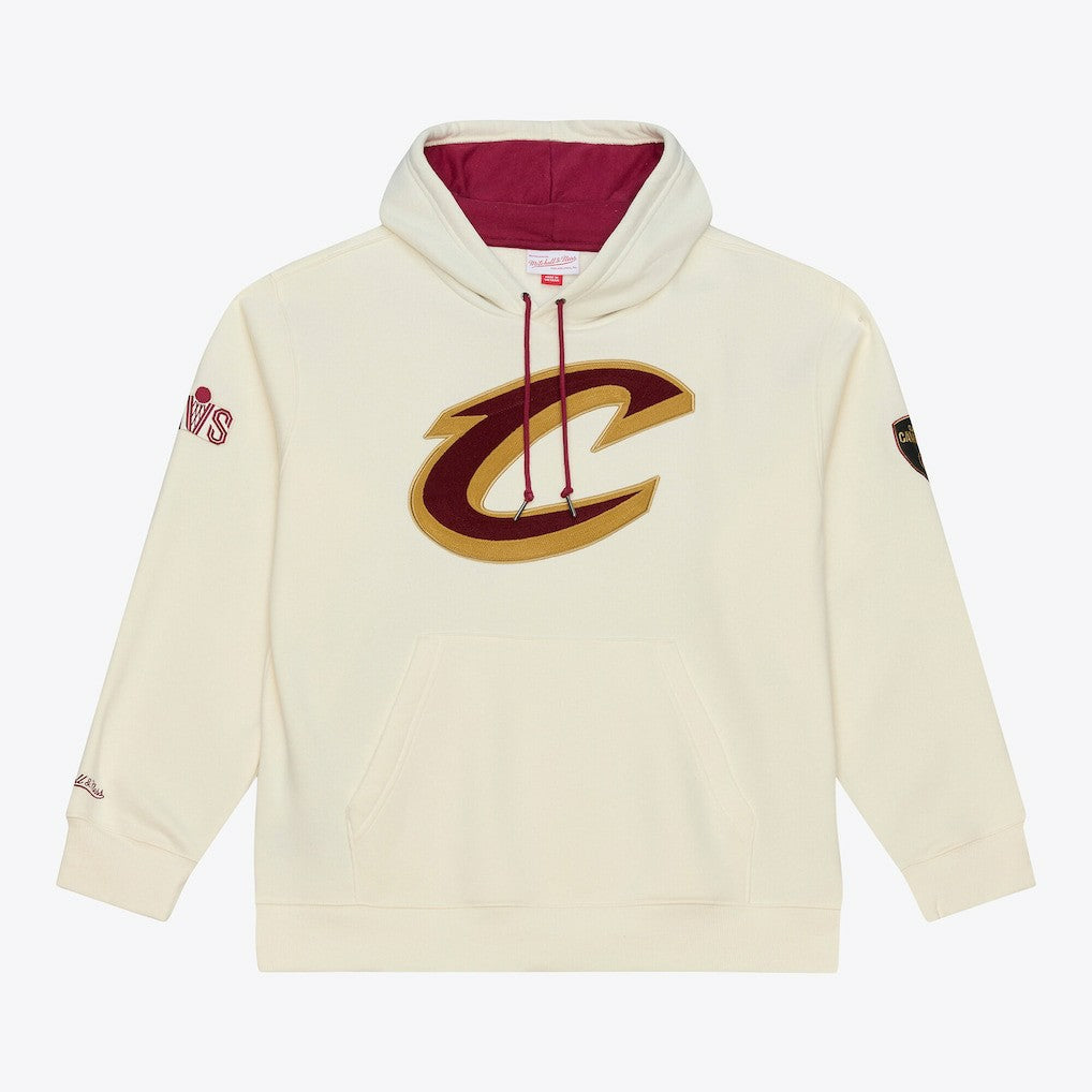 Cream Cleveland Cavaliers Hardwood Classics Chainstitch Premium Fleece Hoodie sale | NBA
