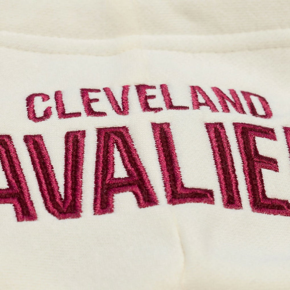 Cream Cleveland Cavaliers Hardwood Classics Chainstitch Premium Fleece Hoodie sale | NBA