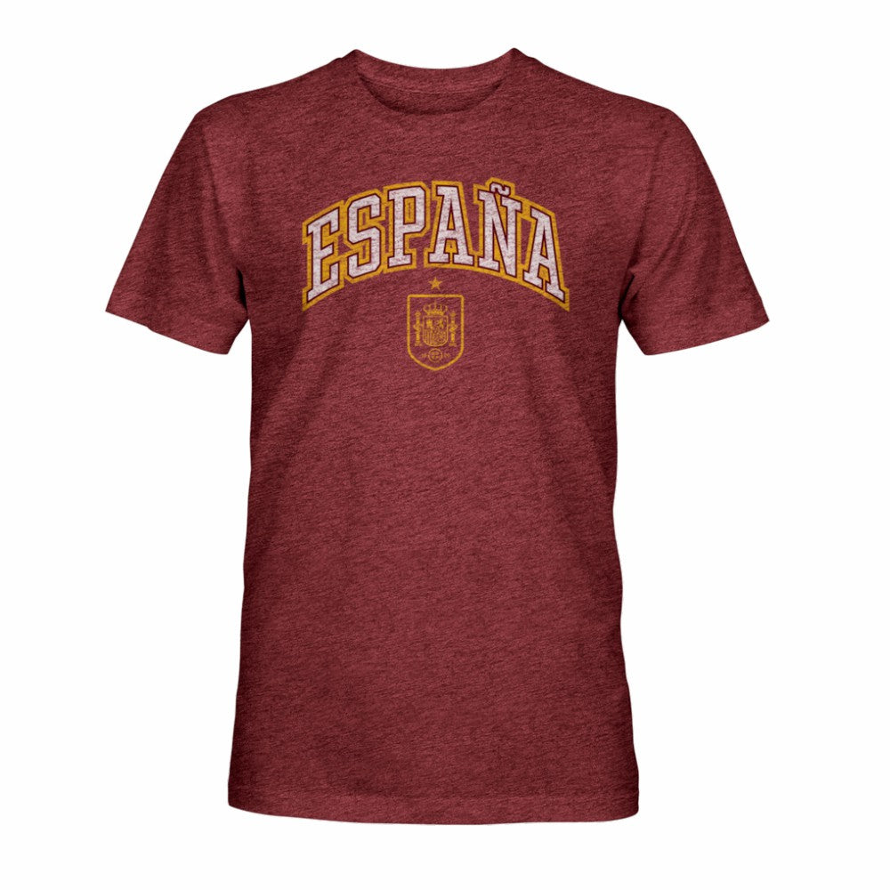 Spain National Team 1863FC Athletic Wordmark Vintage Tri-Blend T-Shirt