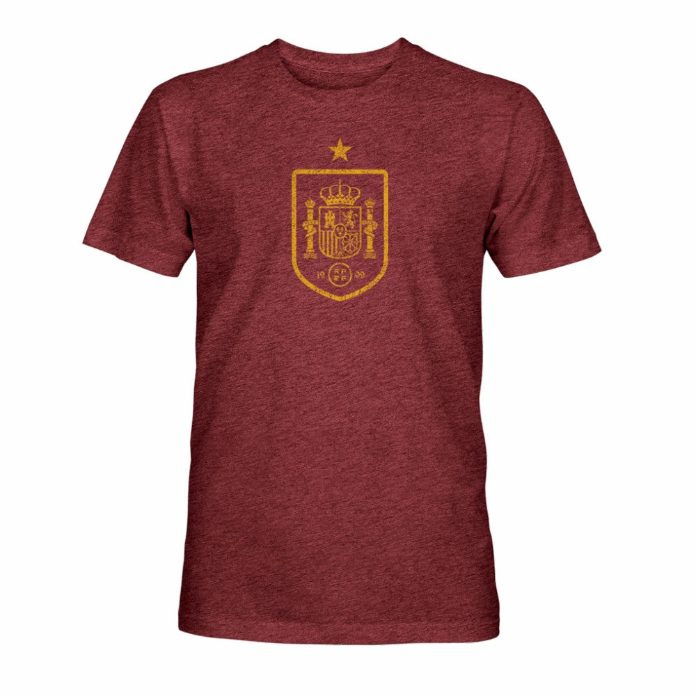 Spain National Team 1863FC Mono Badge Vintage Tri-Blend T-Shirt