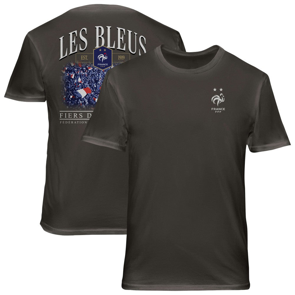 France National Team 1863FC Wordmark Cotton T-Shirt for sale - Gray