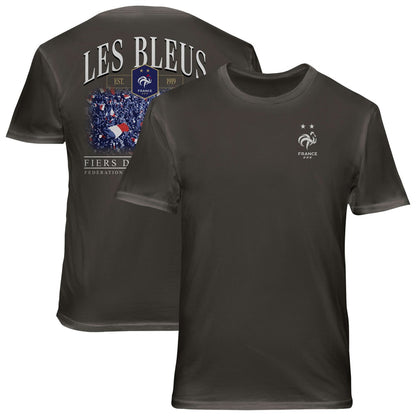 France National Team 1863FC Wordmark Cotton T-Shirt for sale - Gray