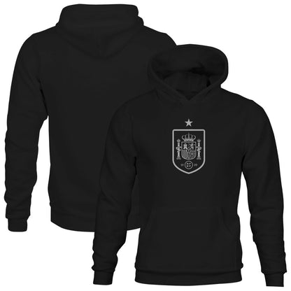 Spain National Team 1863FC Youth Mono Badge Fleece Hoodie for sale - Black