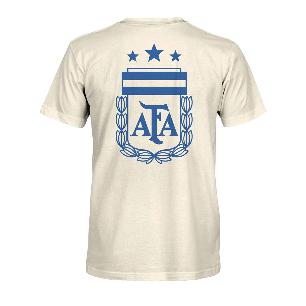 Argentina National Team 1863FC Big Logo Heavyweight T-Shirt for sale - Cream
