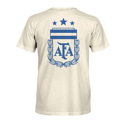 Argentina National Team 1863FC Big Logo Heavyweight T-Shirt for sale - Cream