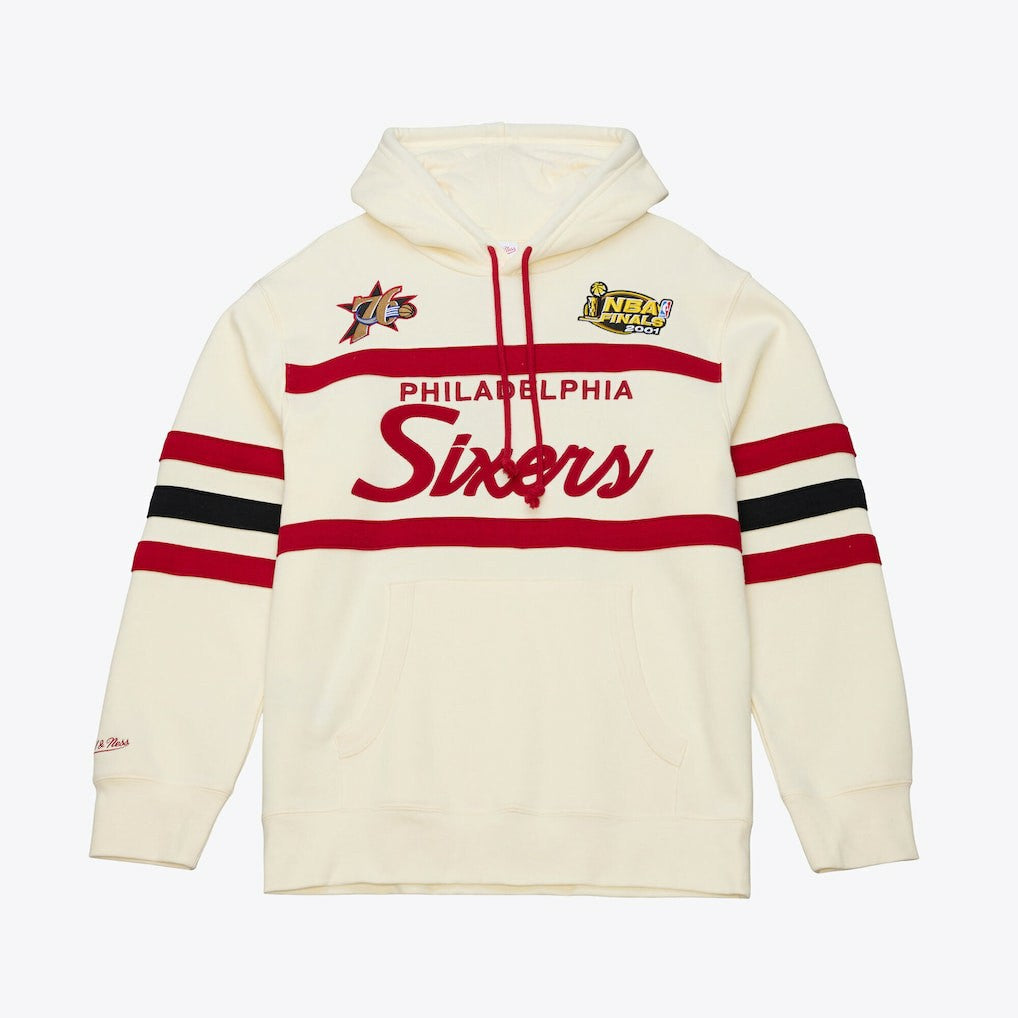 Cream Philadelphia 76ers Hardwood Classics 76 Originals Collection Head Coach Hoodie sale | NBA