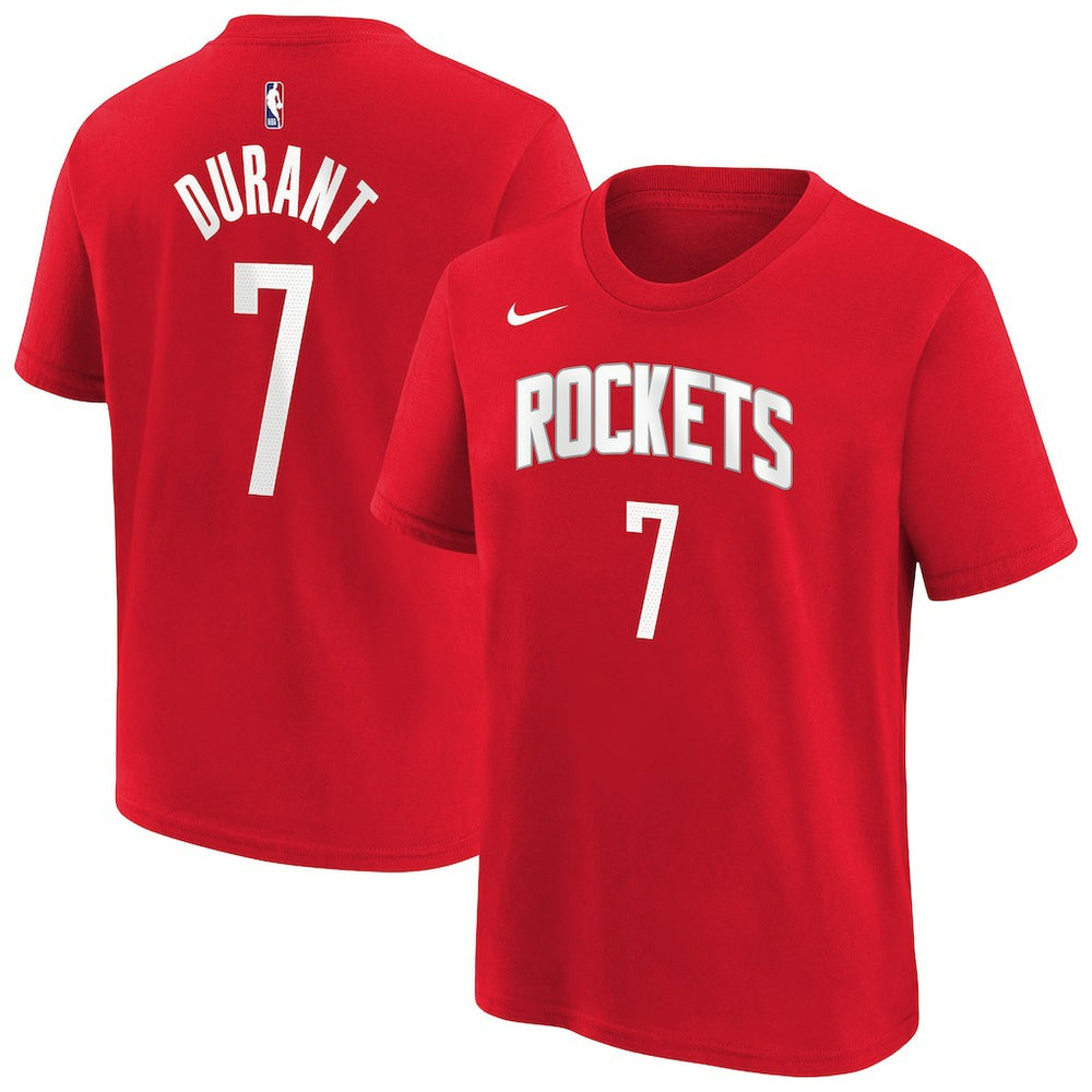 Red Kevin Durant Houston Rockets Youth Icon Name & Number T-Shirt | NBA