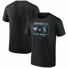 Toronto Blue Jays vs. Seattle Mariners 2025 American League Championship Series Matchup Batter's Box T-Shirt - MLB T-shirts