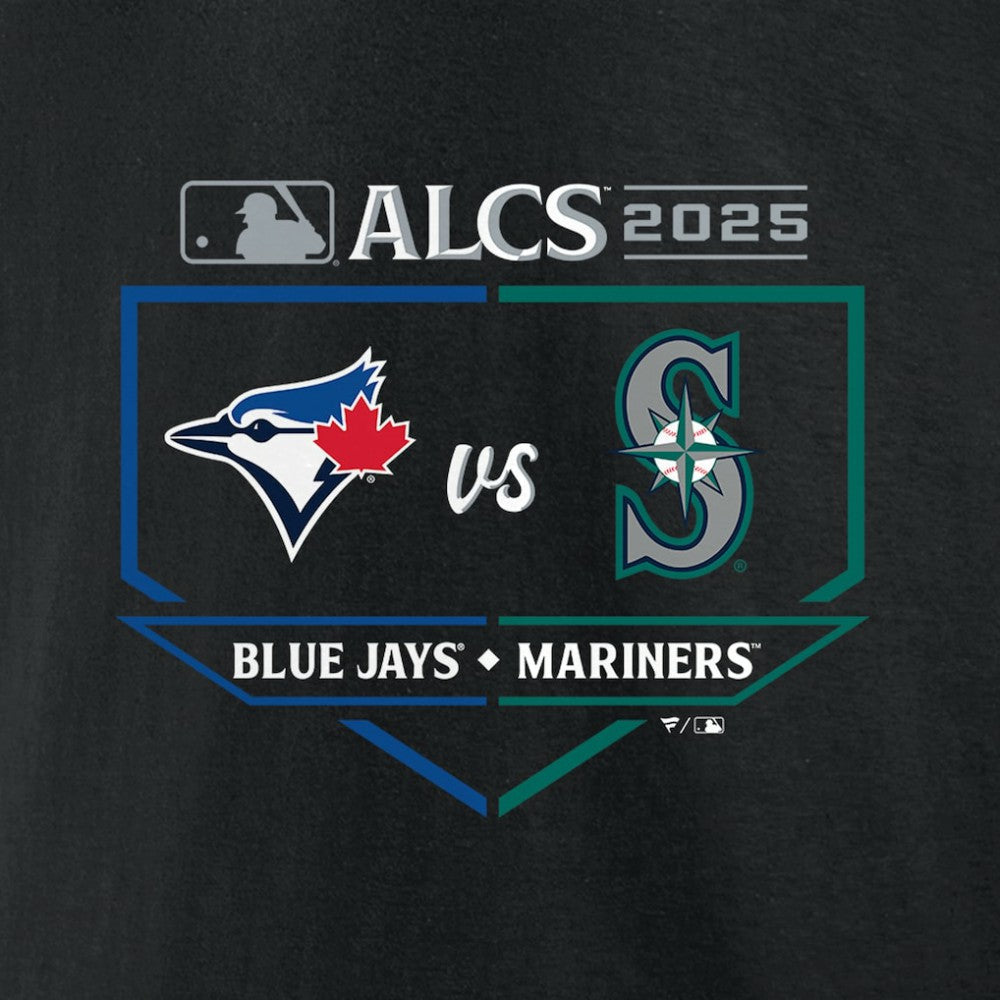 Toronto Blue Jays vs. Seattle Mariners 2025 American League Championship Series Matchup Batter's Box T-Shirt - MLB T-shirts