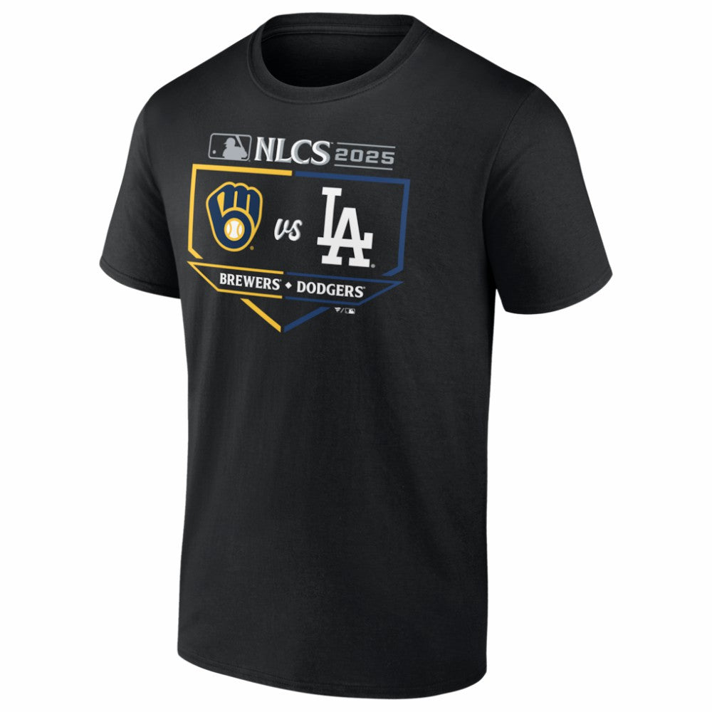 Milwaukee Brewers vs. Los Angeles Dodgers 2025 National League Championship Series Matchup Batter's Box T-Shirt - MLB T-shirts