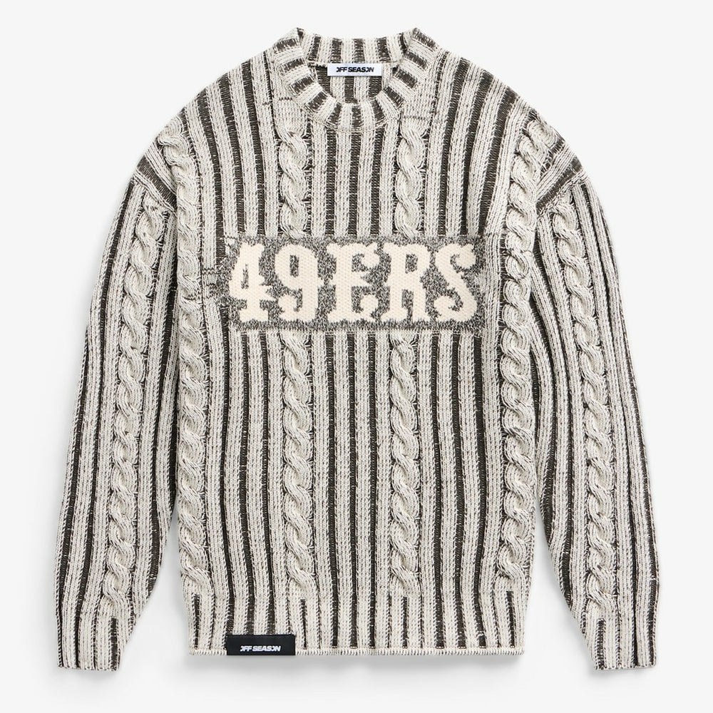 San Francisco 49ers Off Season x NFL Unisex Cable Knit Sweater | NFL Hot