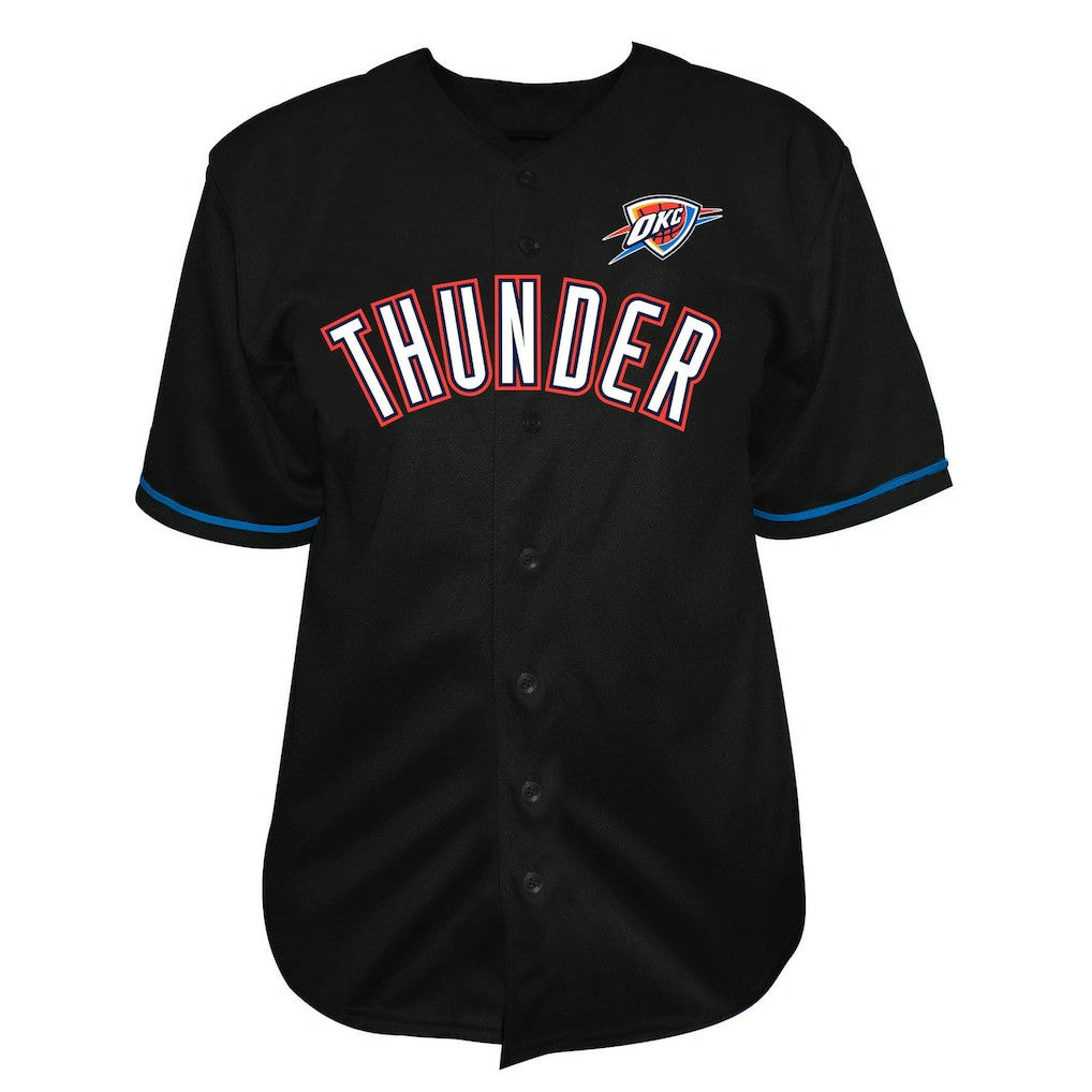 Black Oklahoma City Thunder Big & Tall Pop Full-Button Jersey | NBA