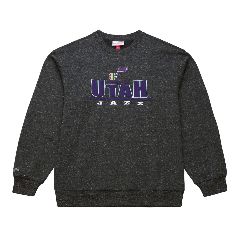 Black Utah Jazz Throw It Back Fleece Sweatshirt | NBA