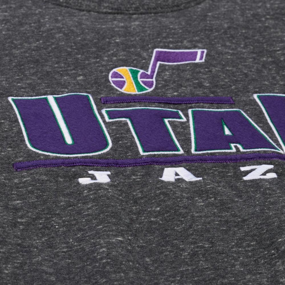 Black Utah Jazz Throw It Back Fleece Sweatshirt | NBA