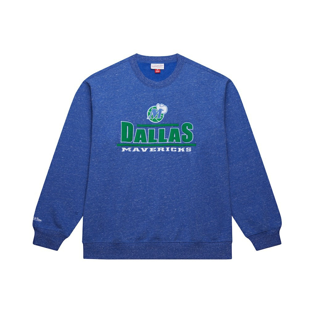 Navy Dallas Mavericks Throw It Back Fleece Sweatshirt sale | NBA