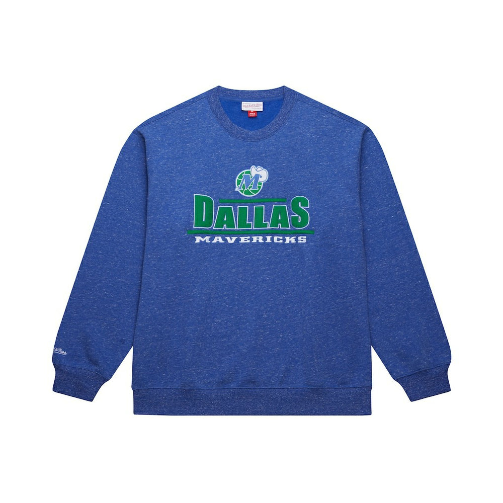 Navy Dallas Mavericks Throw It Back Fleece Sweatshirt sale | NBA
