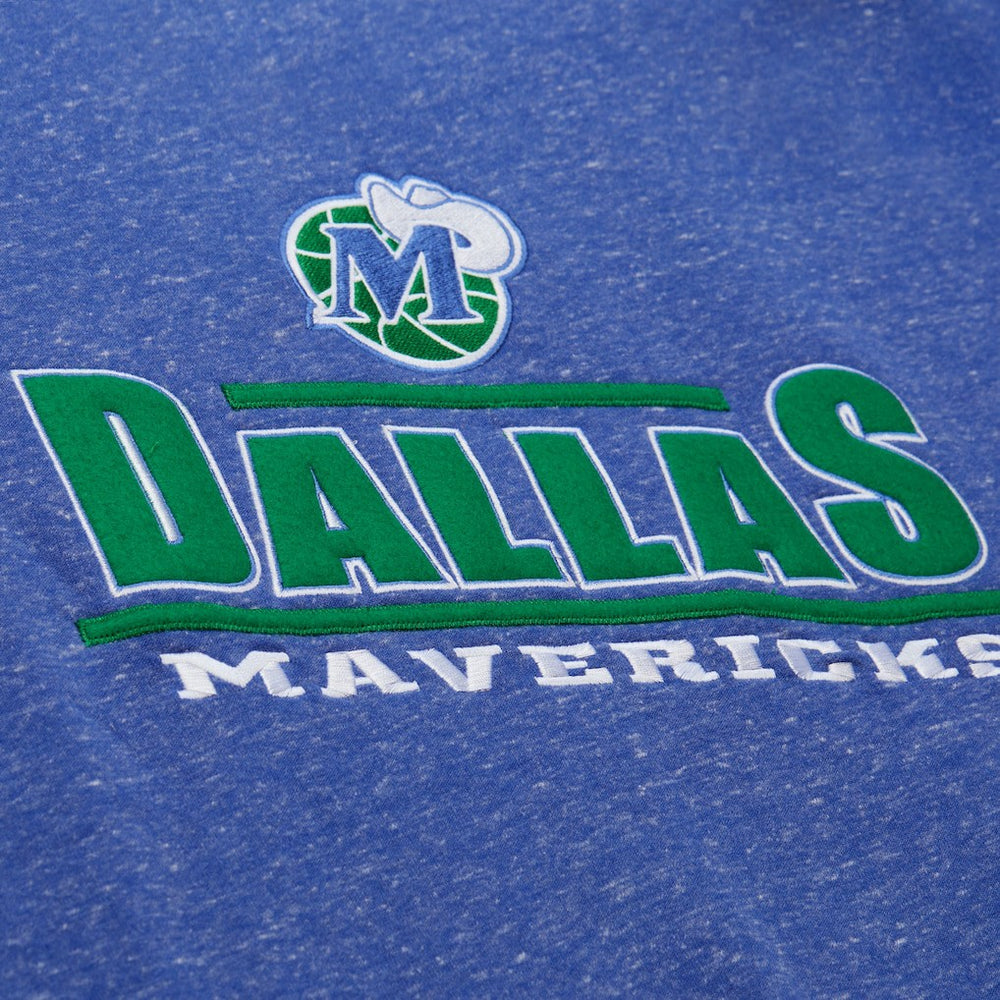 Navy Dallas Mavericks Throw It Back Fleece Sweatshirt sale | NBA