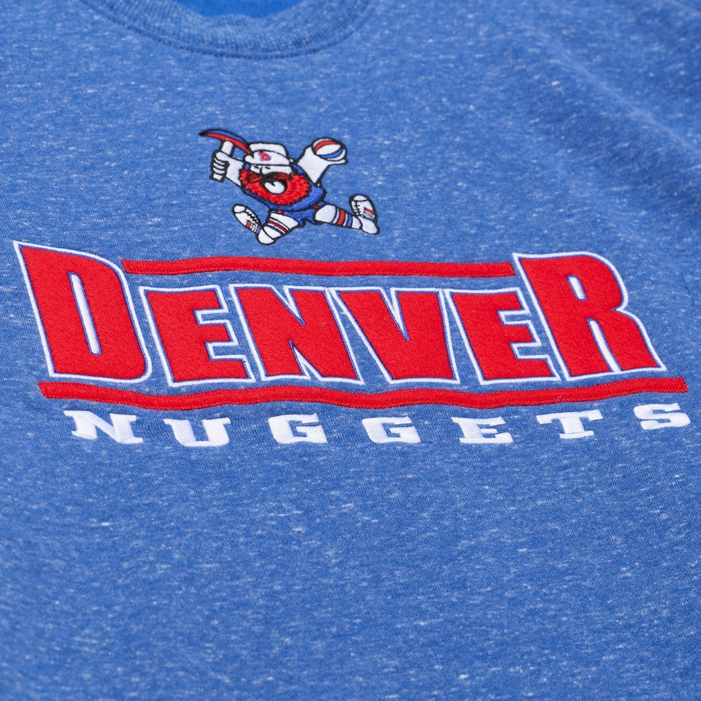 Royal Denver Nuggets Throw It Back Fleece Sweatshirt sale | NBA