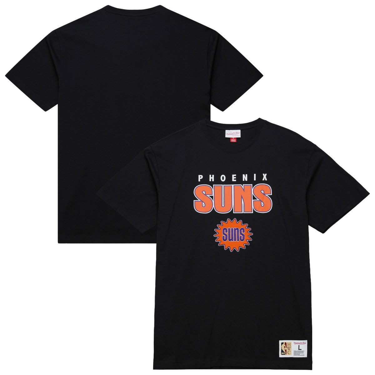 Black Phoenix Suns Hardwood Classics Throw It Back Premium T-Shirt | NBA