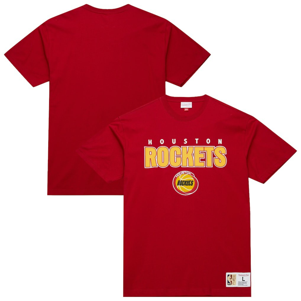 Red Houston Rockets Hardwood Classics Throw It Back Premium T-Shirt sale | NBA