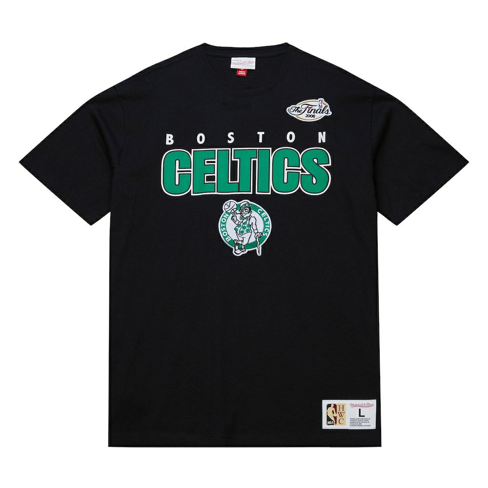 Black Boston Celtics Hardwood Classics Throw It Back Premium T-Shirt | NBA