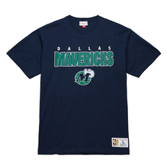 Navy Dallas Mavericks Hardwood Classics Throw It Back Premium T-Shirt sale | NBA