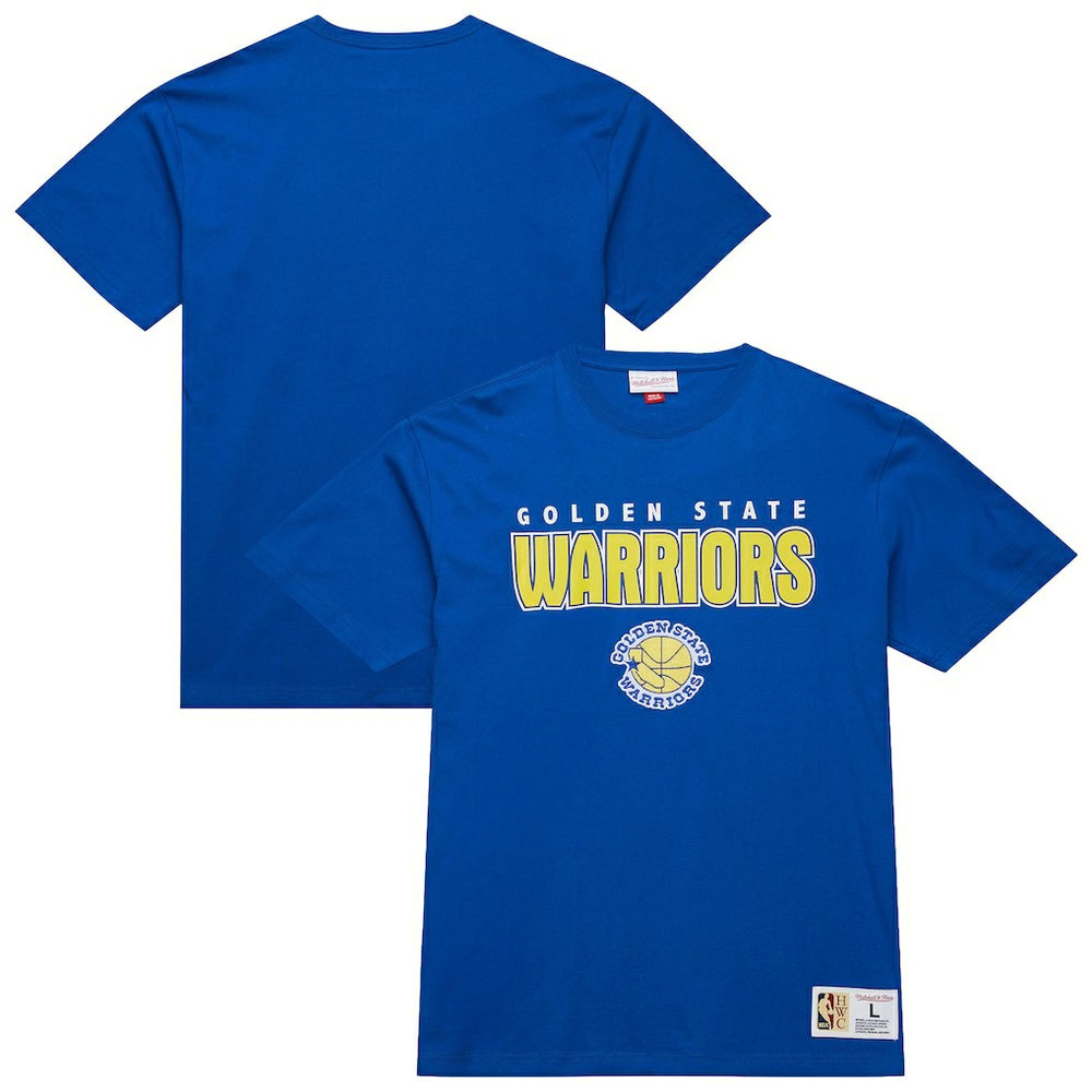 Royal Golden State Warriors Hardwood Classics Throw It Back Premium T-Shirt sale | NBA