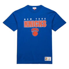 Blue New York Knicks Hardwood Classics Throw It Back Premium T-Shirt | NBA