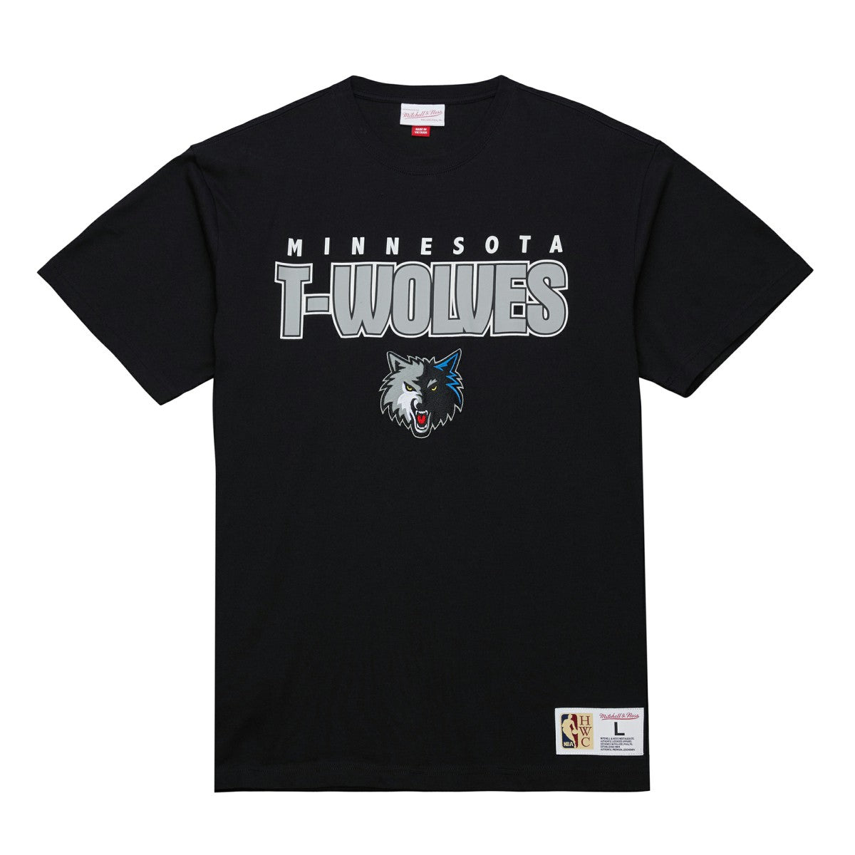 Black Minnesota Timberwolves Hardwood Classics Throw It Back Premium T-Shirt | NBA
