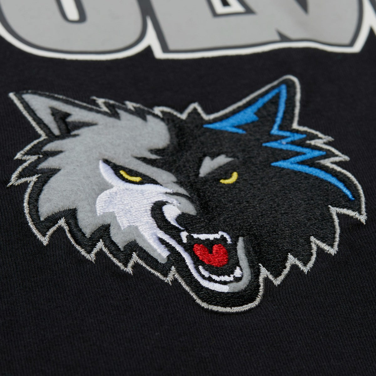 Black Minnesota Timberwolves Hardwood Classics Throw It Back Premium T-Shirt | NBA