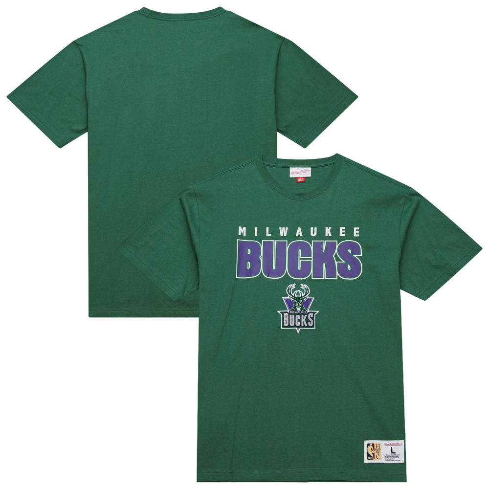Green Milwaukee Bucks Hardwood Classics Throw It Back Premium T-Shirt | NBA